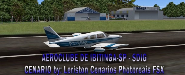 Cenário da cidade e do aeroclube de Ibitinga-SP (SDIG) – FSX